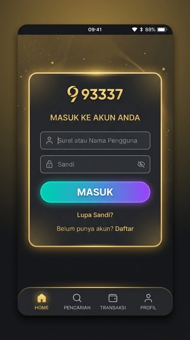 Tampilan halaman login 93337
