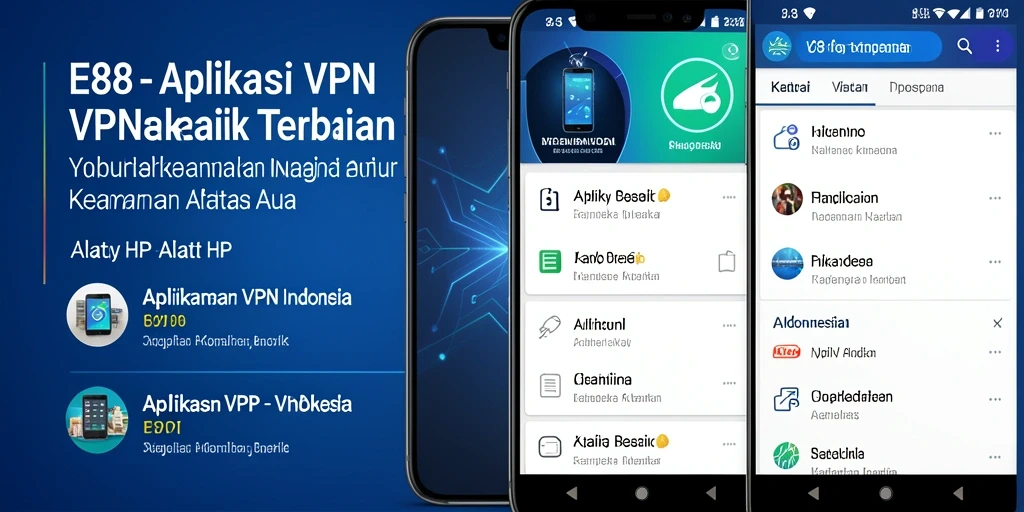 Tampilan antarmuka E88 yang sederhana dan fungsional untuk VPN Indonesia.