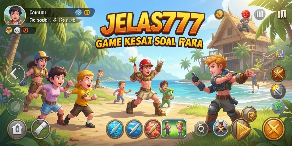 Tampilan antarmuka menarik dari game Kasual JELAS777.