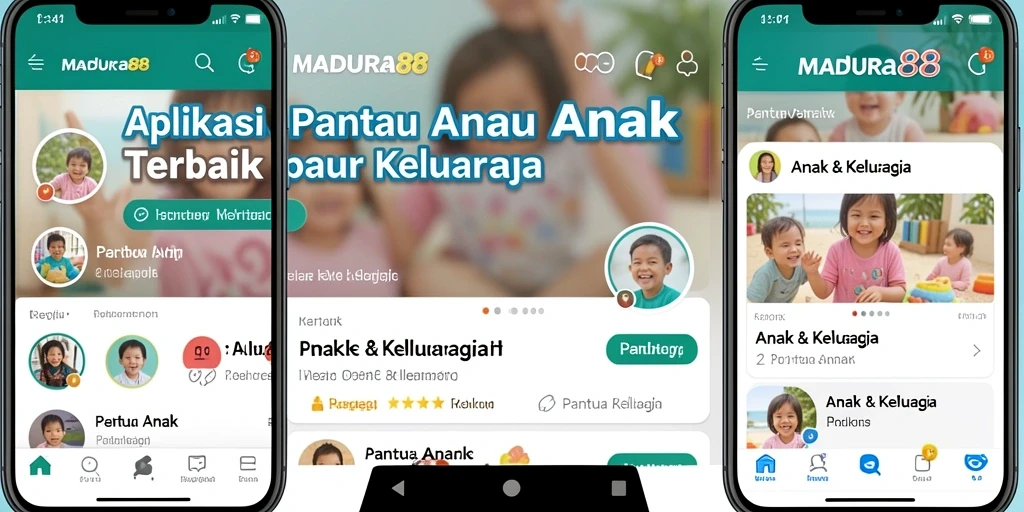 Tampilan antarmuka MADURA88 yang intuitif dan informatif untuk Pantau Anak.