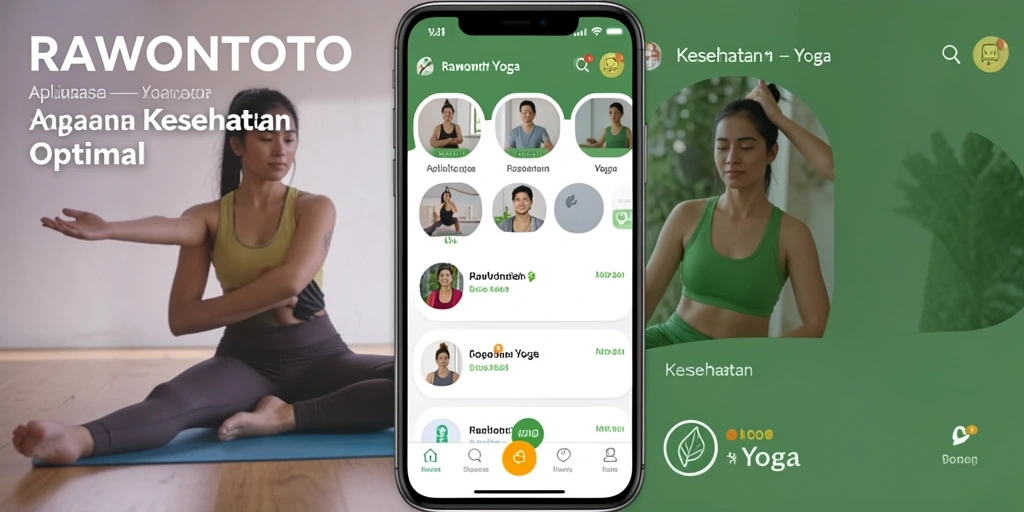 Antarmuka intuitif RAWONTOTO untuk latihan Yoga yang menyenangkan.