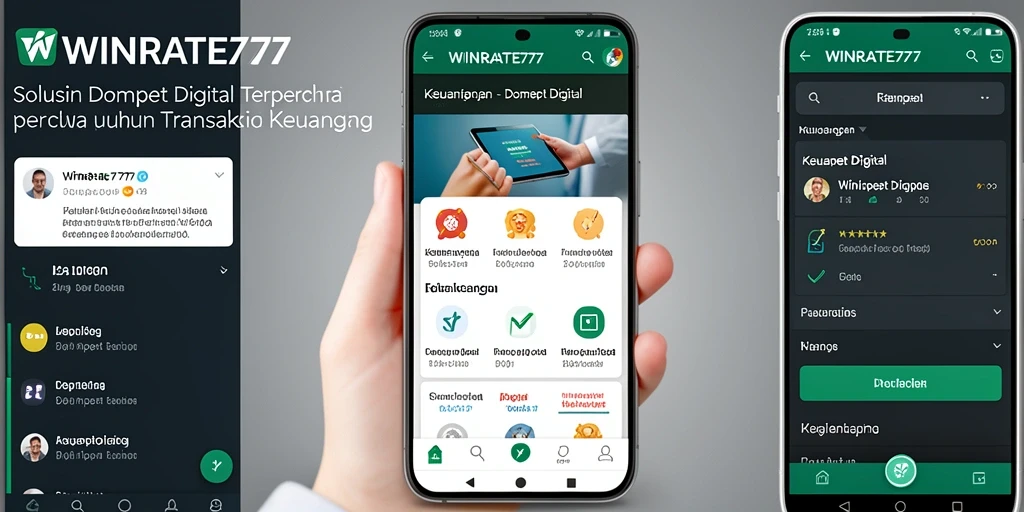 Tampilan antarmuka aplikasi WINRATE777 yang bersih dan user-friendly.